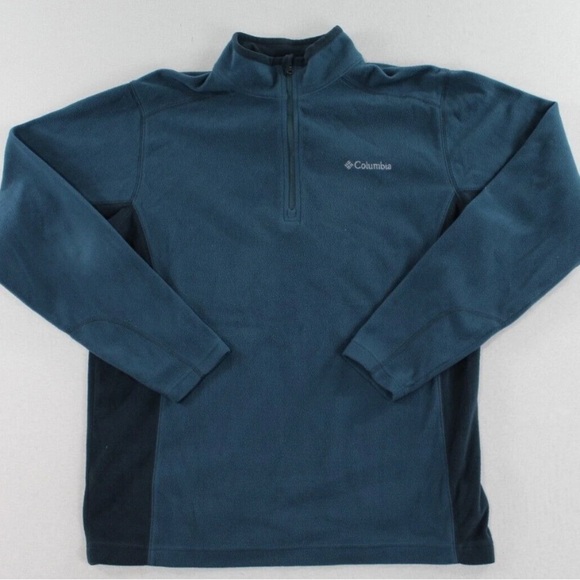 Columbia Teal Fleece Quarter-Zip Pullover - Picture 1 of 9